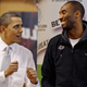 President Barack Obama (L) talks with Kobe Bryant of the Los Angeles Lakers while filling care packages during a NBA Cares service event at the Boys and Girls Club December 2010 in Washington, DC. Bryant and all the members of the 2010 NBA Championship Lakers team volunteered on projects at the club before being honored by the president for their victory.